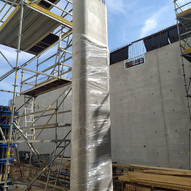 Konstrukční pohledový beton Dmax 16 mm – TT kampus, Brno